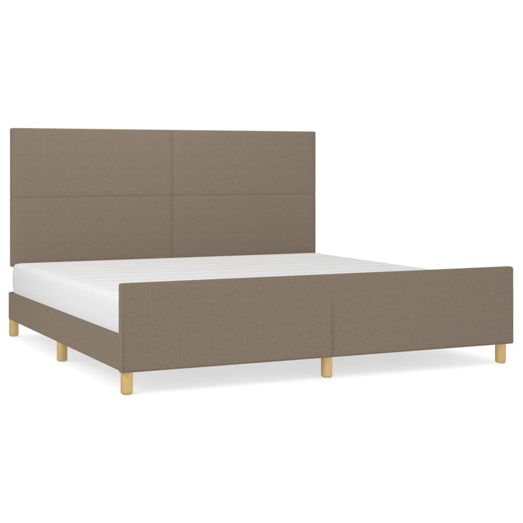 Giroletto senza Materasso Tortora 200x200 cm in Tessuto | homemem39