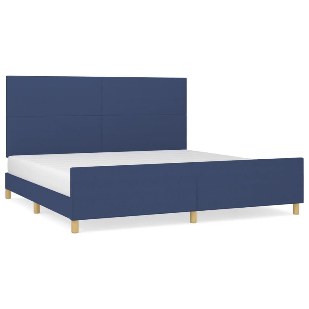 Giroletto senza Materasso Blu 200x200 cm in Tessuto | homemem39