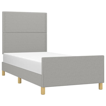Giroletto senza Materasso Grigio Chiaro 90x190 cm Tessuto | homemem39