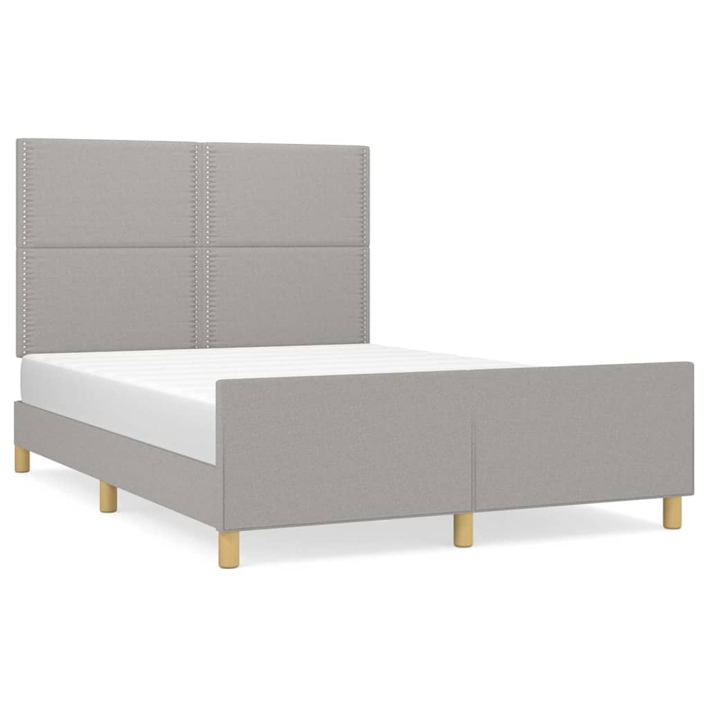 Giroletto senza Materasso Grigio Chiaro 140x190 cm Tessuto