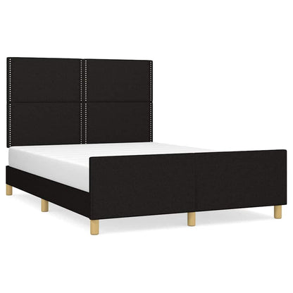 Giroletto senza Materasso Nero 140x190 cm in Tessuto