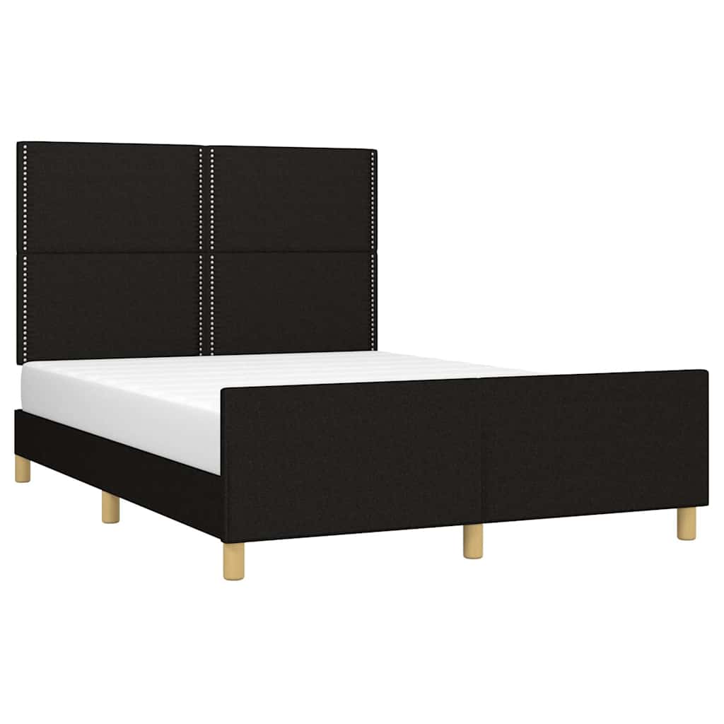 Giroletto senza Materasso Nero 140x190 cm in Tessuto | homemem39