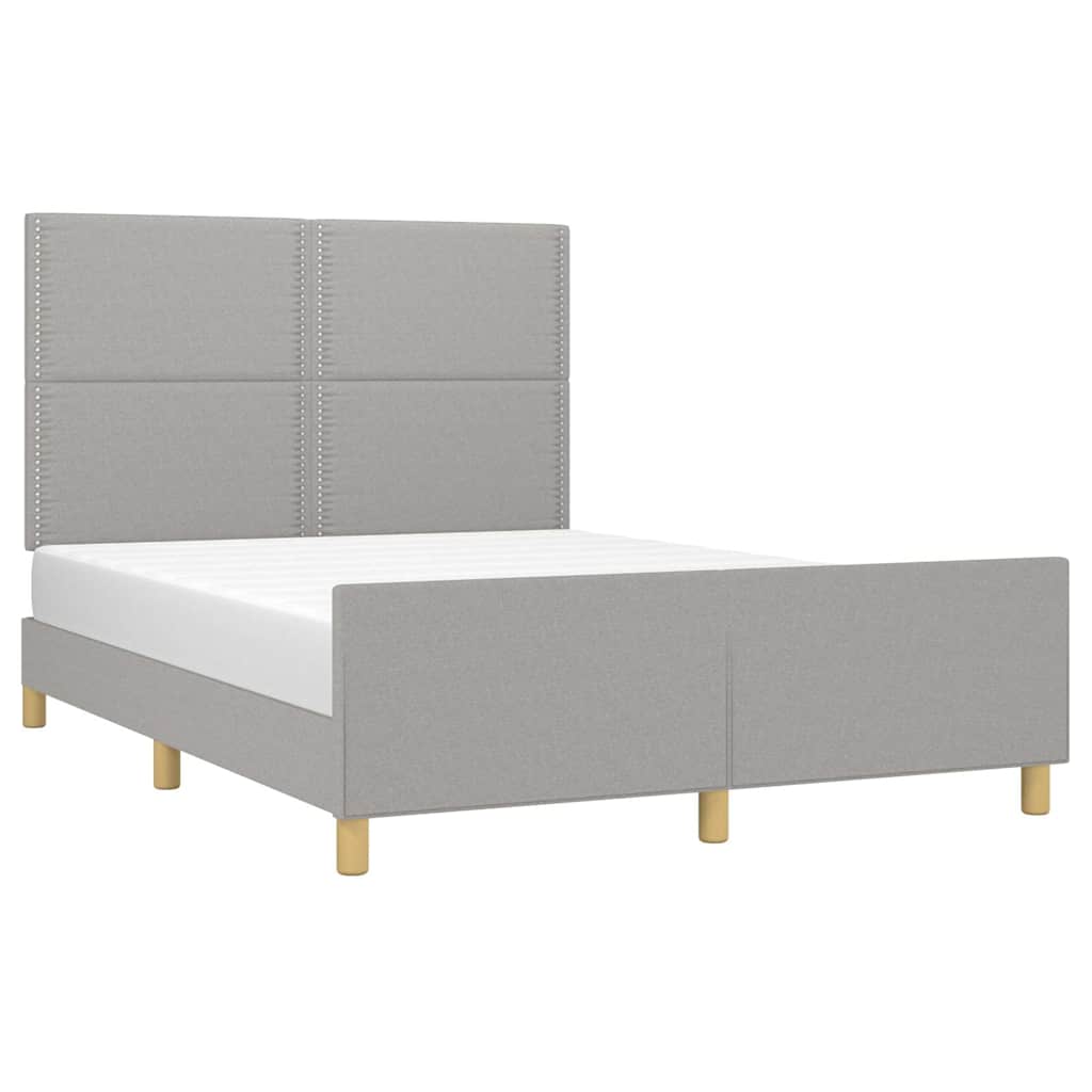 Giroletto senza Materasso Grigio Chiaro 140x200 cm Tessuto