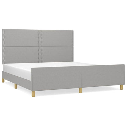 Giroletto senza Materasso Grigio Chiaro 180x200 cm Tessuto
