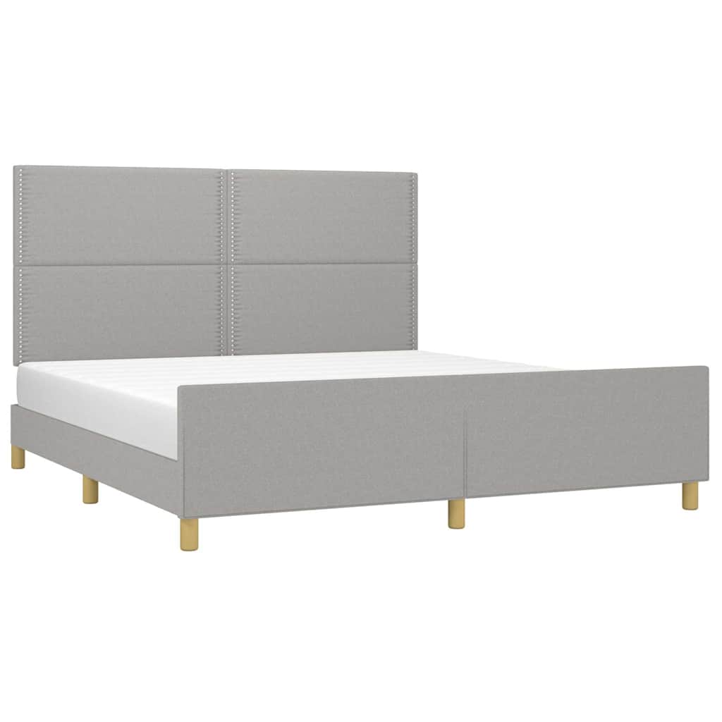 Giroletto senza Materasso Grigio Chiaro 180x200 cm Tessuto