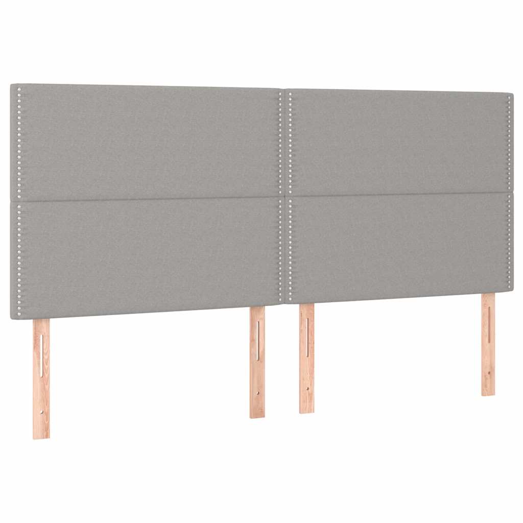 Giroletto senza Materasso Grigio Chiaro 200x200 cm Tessuto