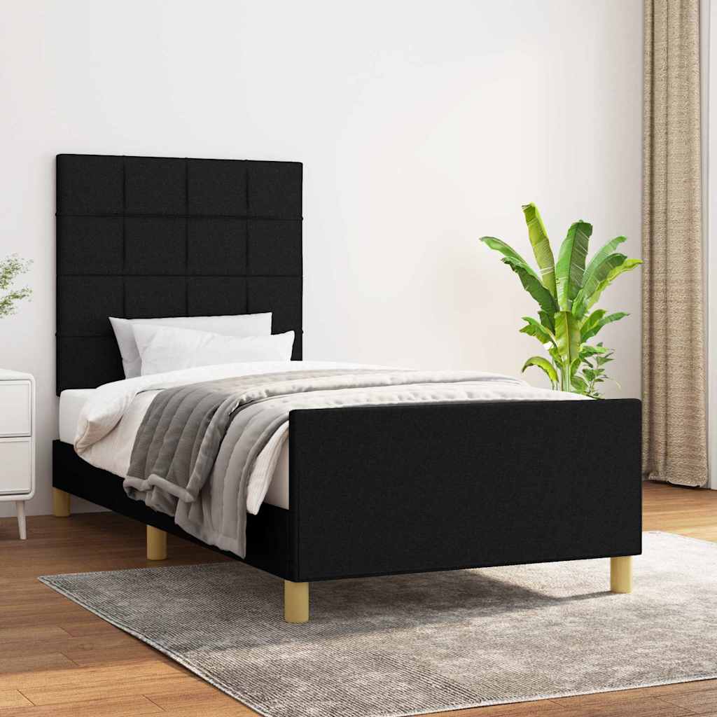 Giroletto senza Materasso Nero 80x200 cm Tessuto
