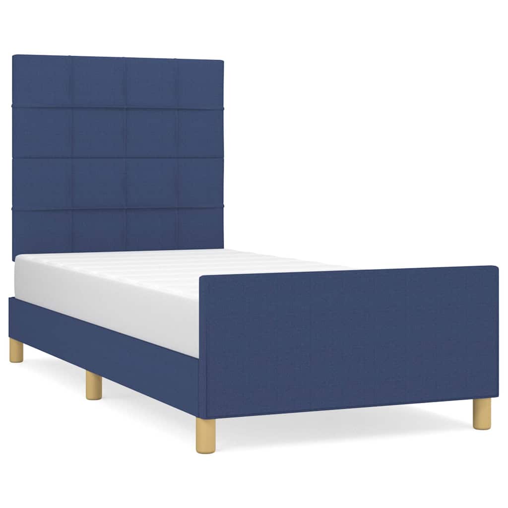 Giroletto senza Materasso Blu 80x200 cm in Tessuto
