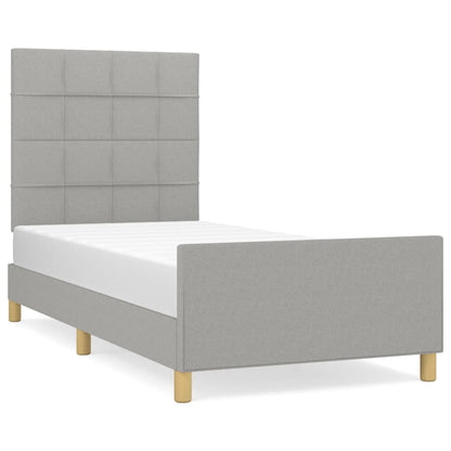 Giroletto senza Materasso Grigio Chiaro 90x190 cm Tessuto | homemem39