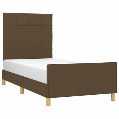 Giroletto senza Materasso Marrone Scuro 90x200 cm Tessuto