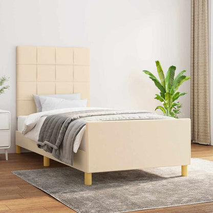 Giroletto senza Materasso Crema 90x200 cm in Tessuto