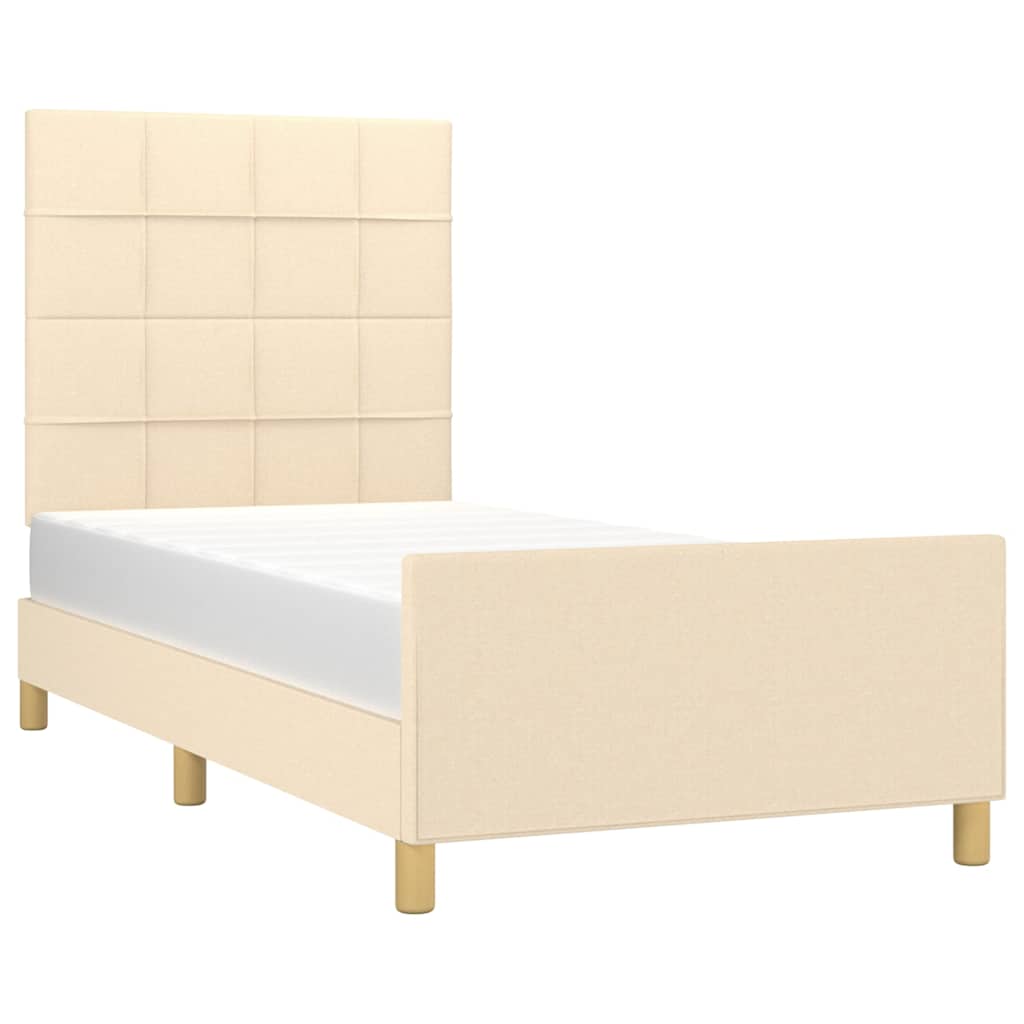 Giroletto senza Materasso Crema 100x200 cm in Tessuto