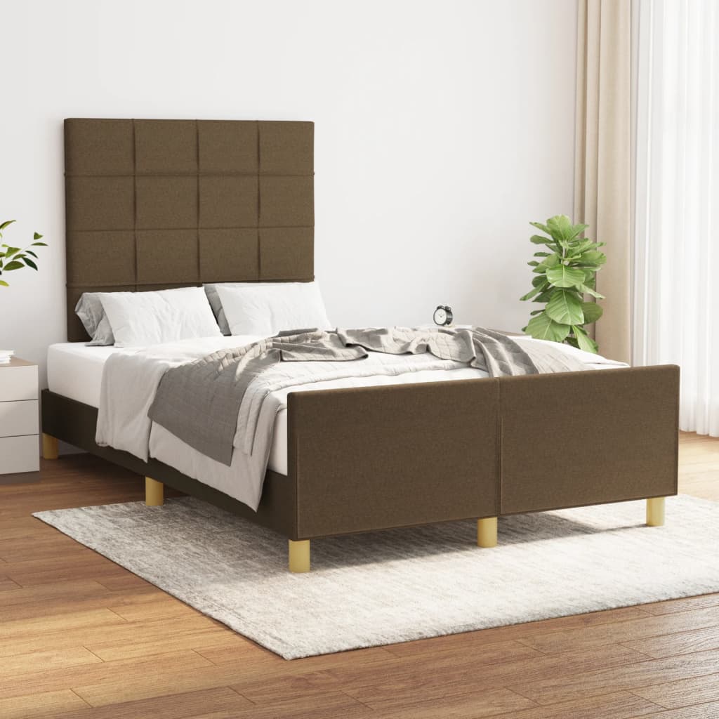 Giroletto senza Materasso Marrone Scuro 120x200 cm Tessuto | homemem39