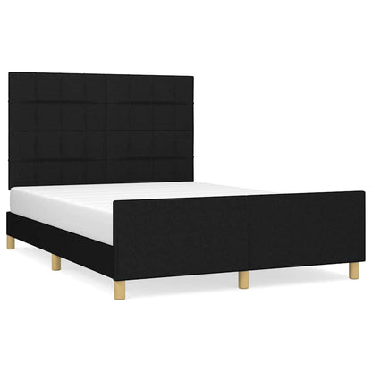 Giroletto senza Materasso Nero 140x190 cm in Tessuto