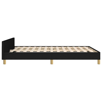 Giroletto senza Materasso Nero 140x190 cm in Tessuto