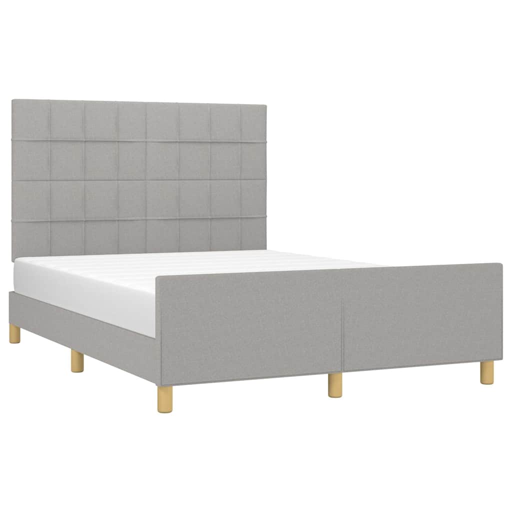 Giroletto senza Materasso Grigio Chiaro 140x200 cm Tessuto