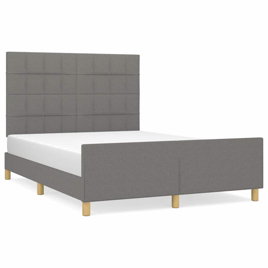 Giroletto senza Materasso Grigio Scuro 140x200 cm Tessuto