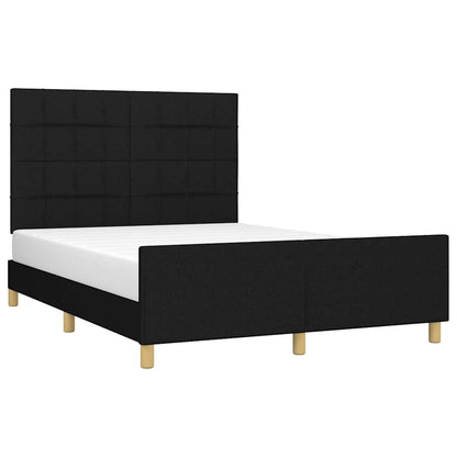 Giroletto senza Materasso Nero 140x200 cm in Tessuto