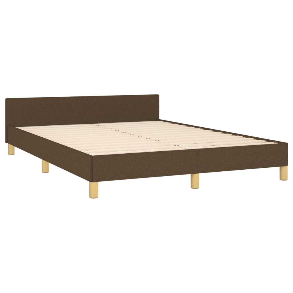 Giroletto senza Materasso Marrone Scuro 140x200 cm Tessuto | homemem39