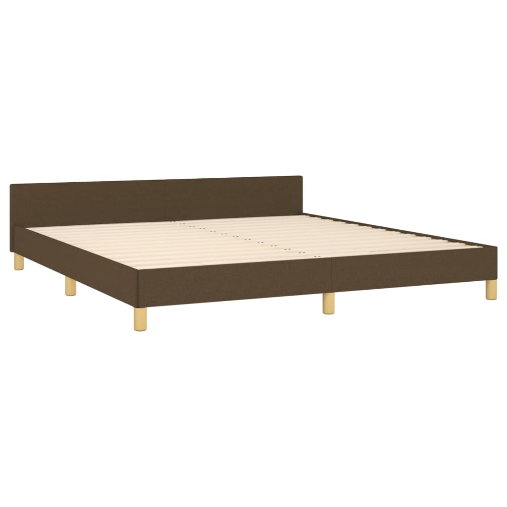 Giroletto senza Materasso Marrone Scuro 160x200 cm Tessuto