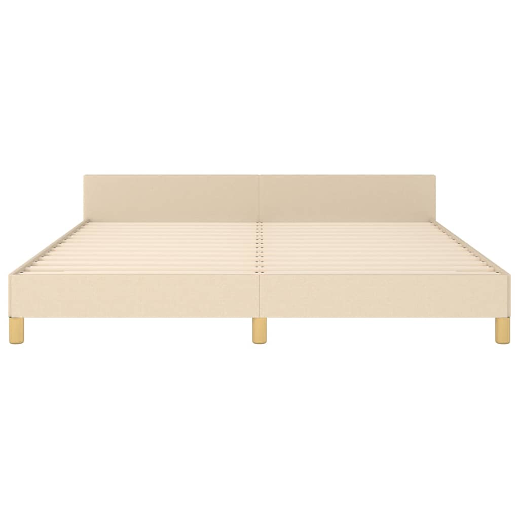 Giroletto senza Materasso Crema 160x200 cm in Tessuto