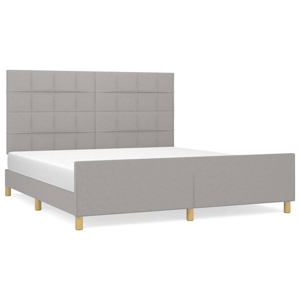 Giroletto senza Materasso Grigio Chiaro 180x200 cm Tessuto