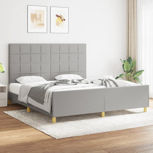 Giroletto senza Materasso Grigio Chiaro 180x200 cm Tessuto
