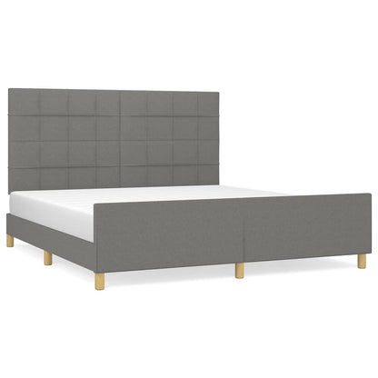 Giroletto senza Materasso Grigio Scuro 180x200 cm Tessuto