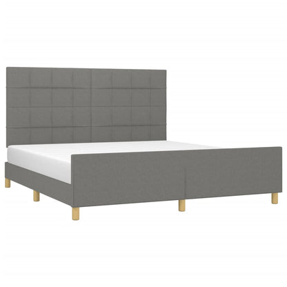 Giroletto senza Materasso Grigio Scuro 180x200 cm Tessuto