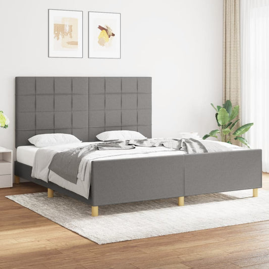 Giroletto senza Materasso Grigio Scuro 180x200 cm Tessuto
