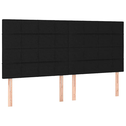 Giroletto senza Materasso Nero 180x200 cm in Tessuto