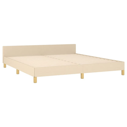 Giroletto senza Materasso Crema 180x200 cm in Tessuto