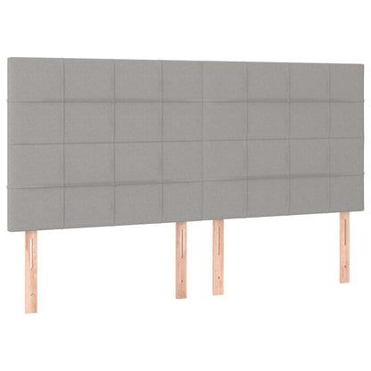 Giroletto senza Materasso Grigio Chiaro 200x200 cm Tessuto