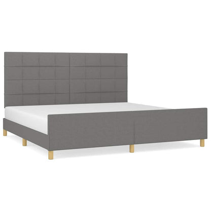Giroletto senza Materasso Grigio Scuro 200x200 cm Tessuto