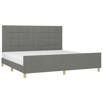 Giroletto senza Materasso Grigio Scuro 200x200 cm Tessuto - homemem39