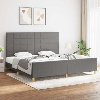 Giroletto senza Materasso Grigio Scuro 200x200 cm Tessuto