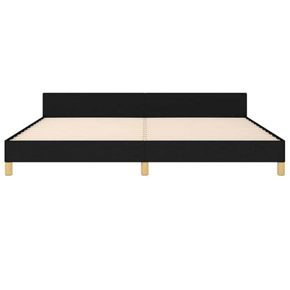 Giroletto senza Materasso Nero 200x200 cm in Tessuto