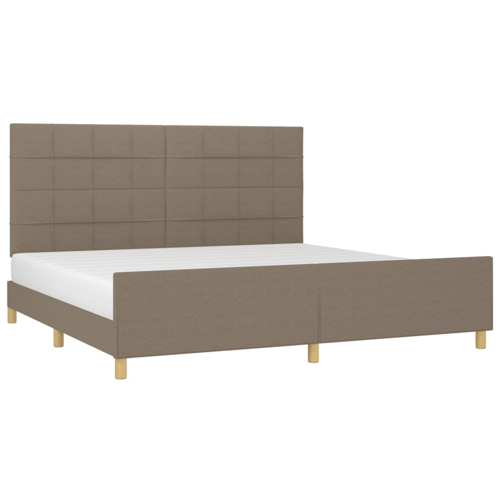 Giroletto senza Materasso Tortora 200x200 cm in Tessuto | homemem39