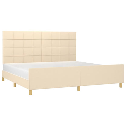 Giroletto senza Materasso Crema 200x200 cm in Tessuto