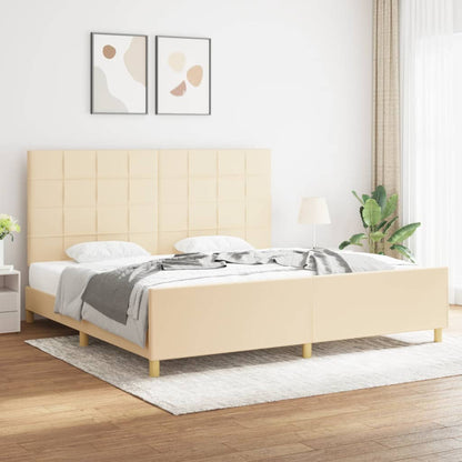 Giroletto senza Materasso Crema 200x200 cm in Tessuto