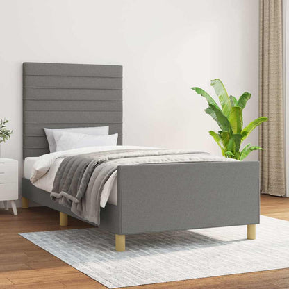 Giroletto senza Materasso Grigio Scuro 80x200 cm Tessuto