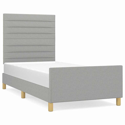 Giroletto senza Materasso Grigio Chiaro 90x190 cm Tessuto