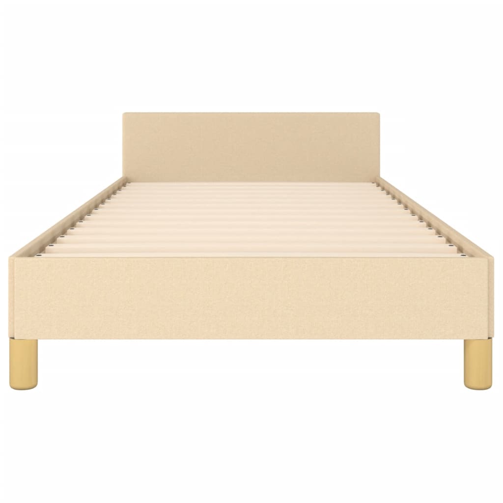 Giroletto senza Materasso Crema 90x190 cm in Tessuto