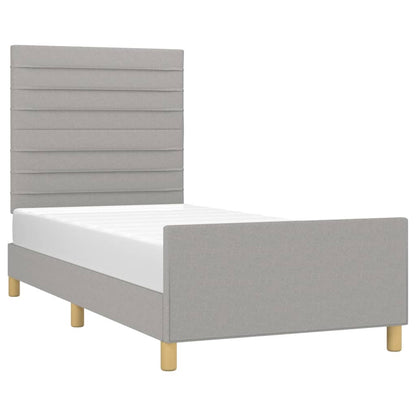 Giroletto senza Materasso Grigio Chiaro 90x200 cm Tessuto - homemem39