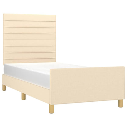 Giroletto senza Materasso Crema 90x200 cm in Tessuto