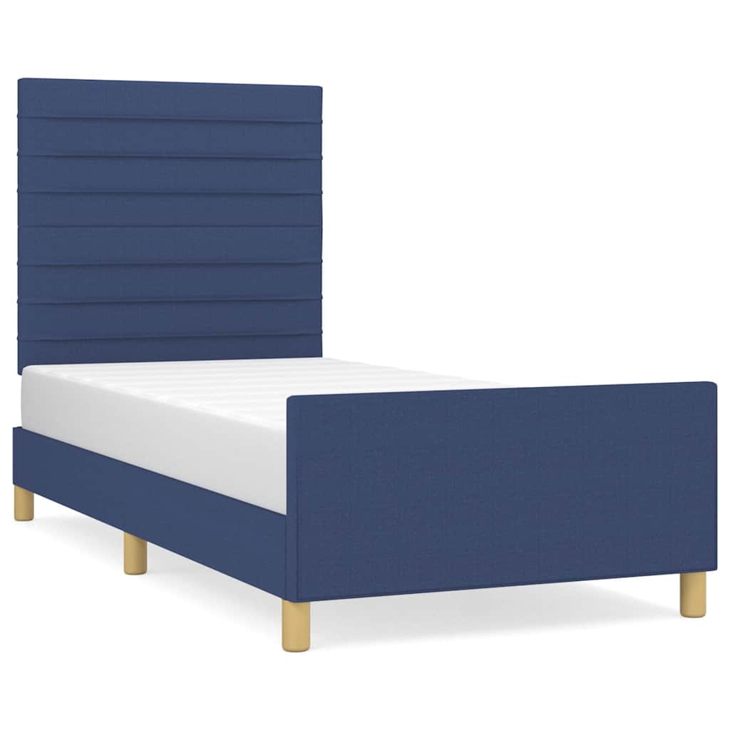 Giroletto senza Materasso Blu 100x200 cm in Tessuto