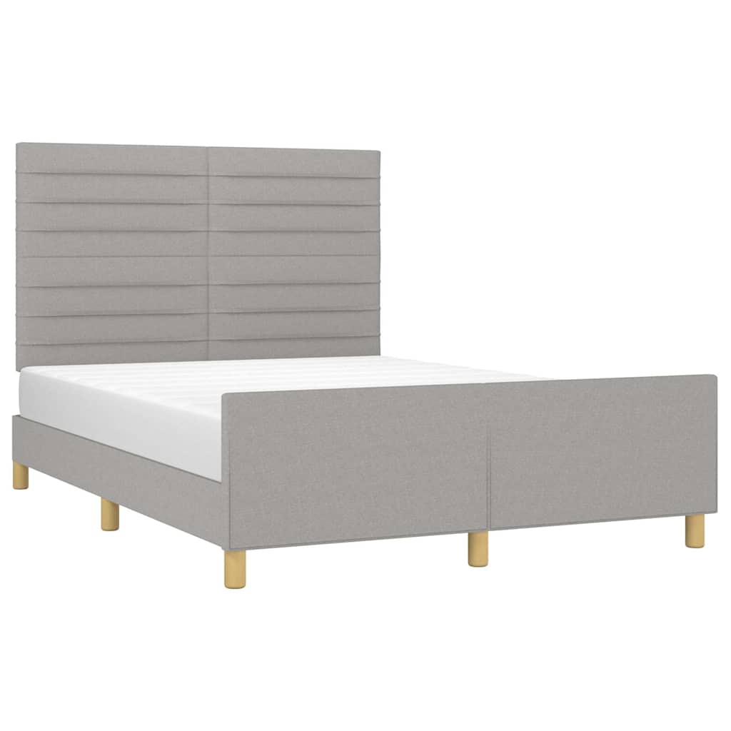 Giroletto senza Materasso Grigio Chiaro 140x190 cm Tessuto