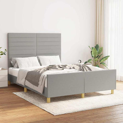 Giroletto senza Materasso Grigio Chiaro 140x190 cm Tessuto