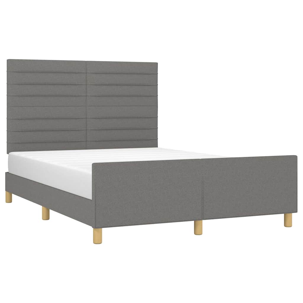 Giroletto senza Materasso Grigio Scuro 140x200 cm Tessuto