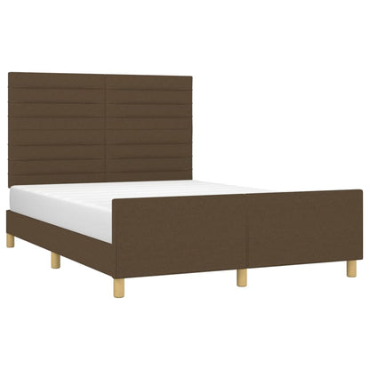 Giroletto senza Materasso Marrone Scuro 140x200 cm Tessuto